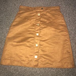 H&M tan suede skirt